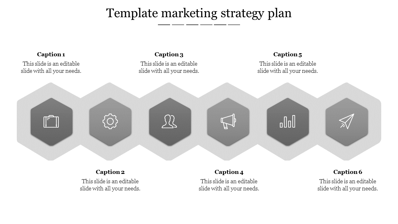 Free - Innovative Template Marketing Strategy Plan Slide Design